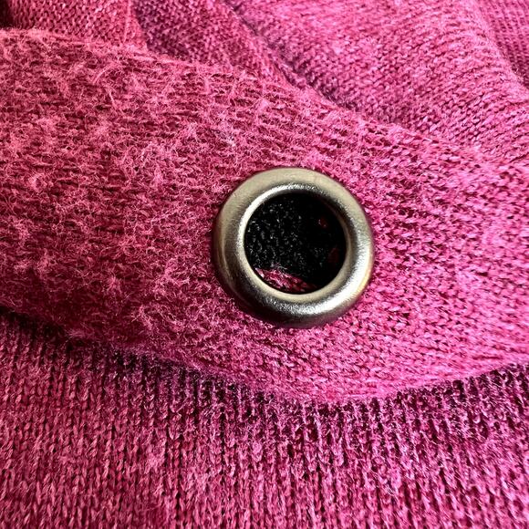 Gymshark Full Zip Hoodie Women’s Large Plum-Pull Zip Heathered Fleece Athleisure - Picture 7 of 12